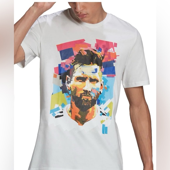 New with tags Adidas Messi Football Graphic Men's Tee - Picture 4 of 6